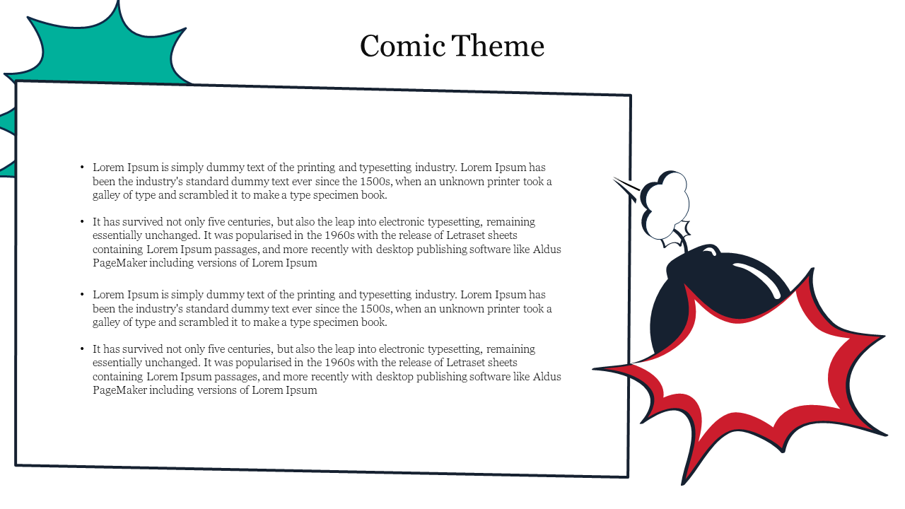 Comic Theme PowerPoint Presentation Template Slide 